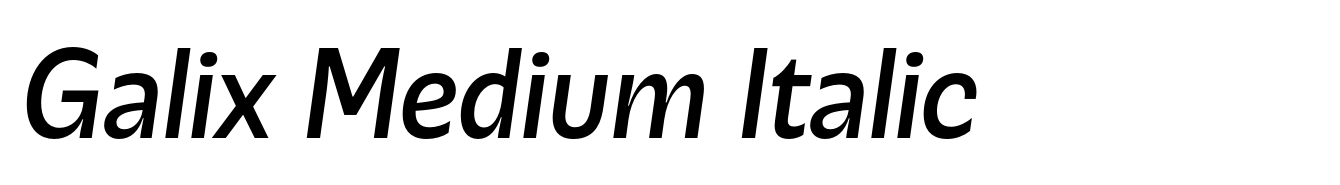 Galix Medium Italic